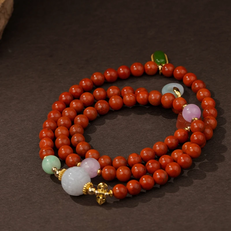 布达拉宫南红多宝平安扣75颗手链手串项链送女朋友生日礼物时尚