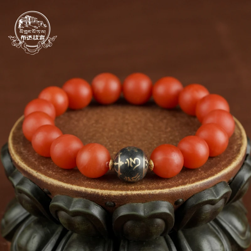 布达拉宫保山南红玛瑙手串单圈