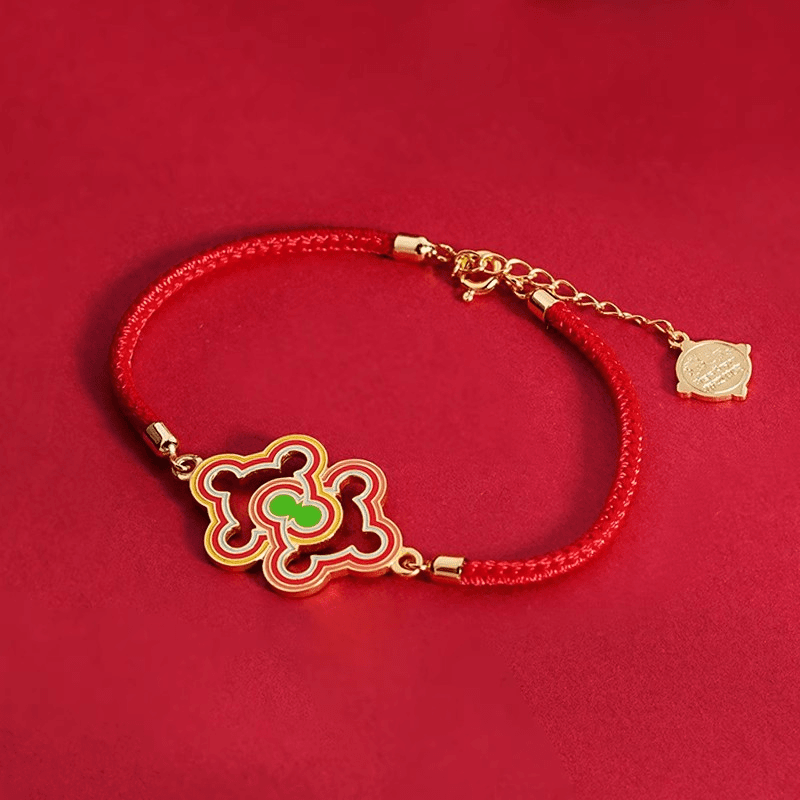 925银手链 布达拉宫925银编绳小众情侣闺蜜可调节