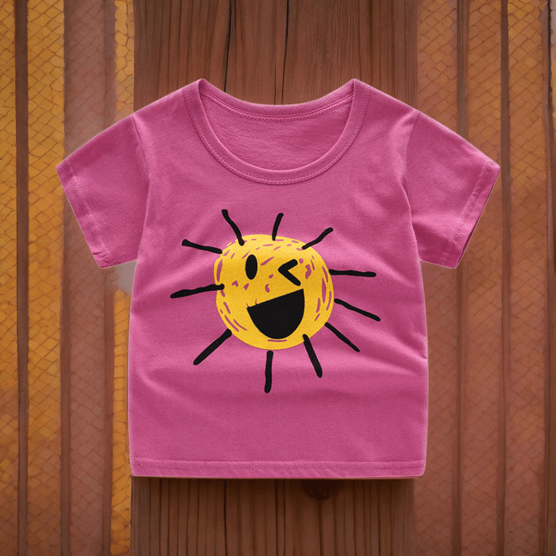 15短T太阳-儿童圆领上衣半袖宝宝短袖小童薄款