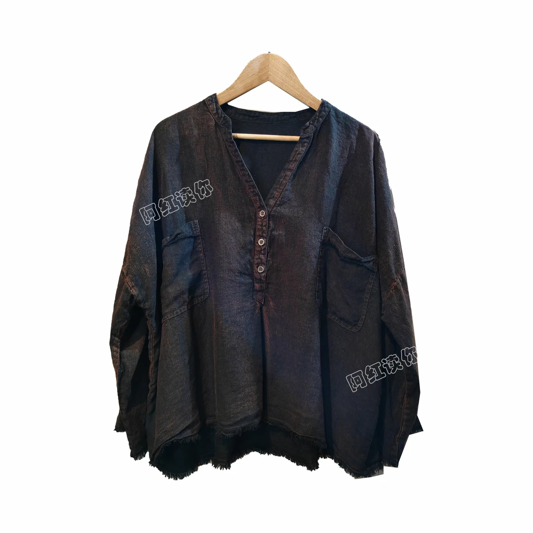 古古麦 衬衫 麻100 均码 均色 22-1832-2 长66左右 胸围150左右