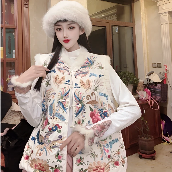 ｛禧隐.丰年马甲｝新中式显瘦百搭秋冬重工刺绣红人上新女装上衣