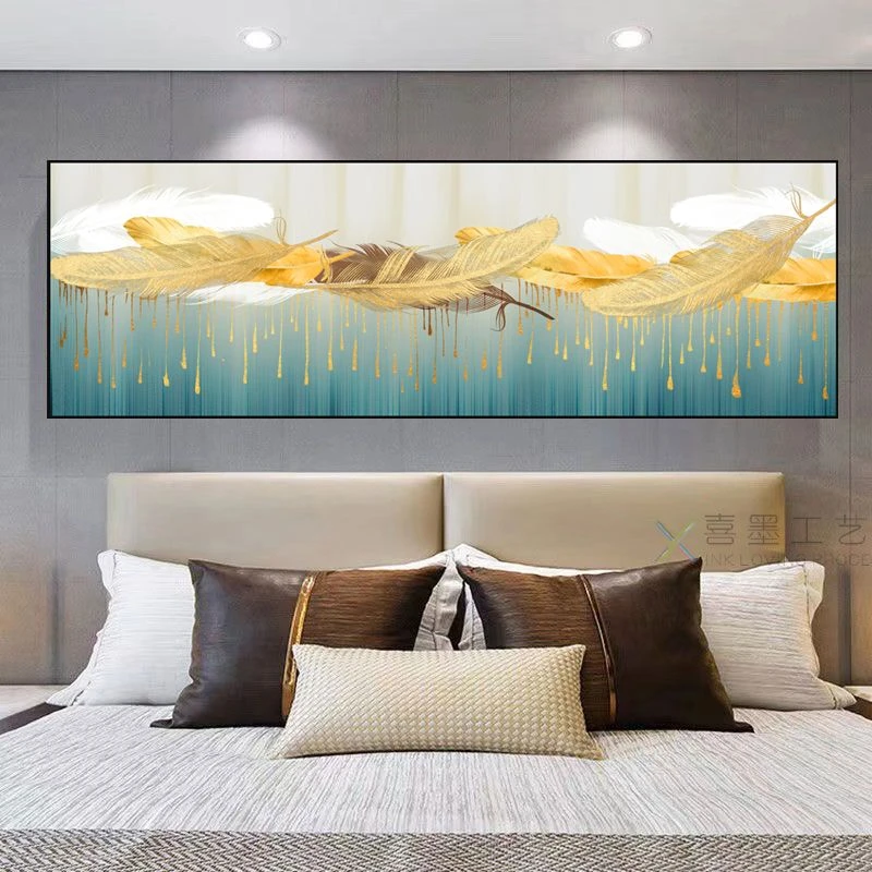卧室床头贴画床头墙壁装饰自粘画简约现代宾馆酒店背景墙抽象壁画