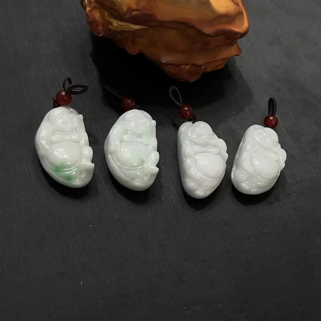 天然缅甸a货翡翠佛公吊坠 F389—多样性发一件