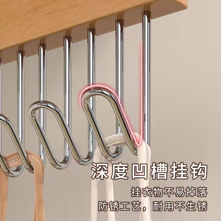 1多功能衣柜实木质衣架家用服装店晾晒内衣吊带挂钩防滑无痕衣服