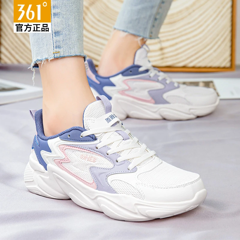 361°女鞋秋季新款鞋子缓震增高百搭休闲潮鞋轻便防滑跑步鞋运动鞋