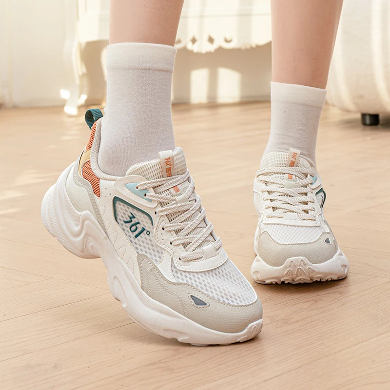 361°运动鞋女款轻便冬季新品厚底网面透气面复古老爹鞋百搭休闲鞋