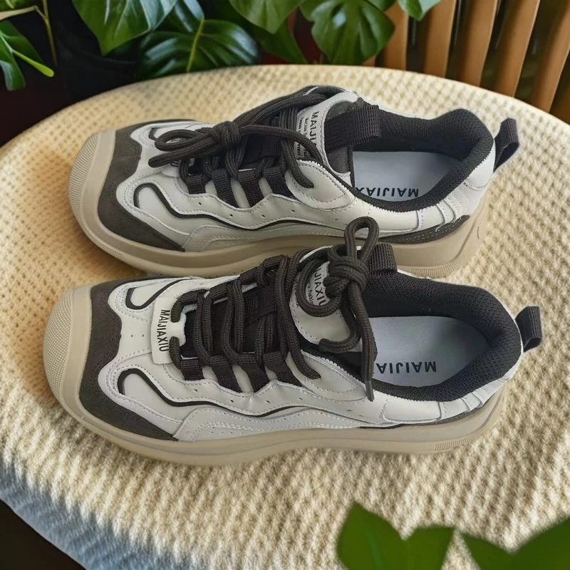 530-1 时尚松糕厚底百搭运动休闲鞋（棕色）