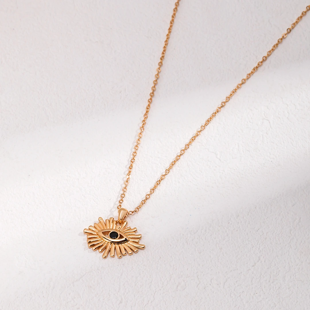 坠链均925银 时尚小众眼睛项链DM099