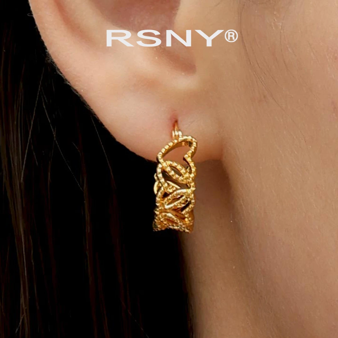 铜合金耳饰 [新品]镂空爱心耳环小众设计独特精致优雅气质耳钉女