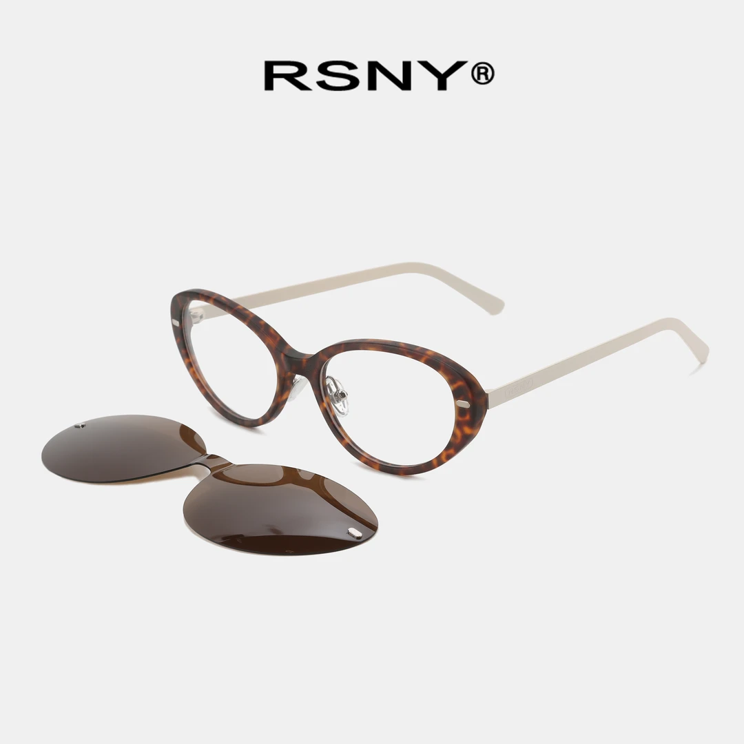 RSNY Click OVAL 磁吸两用平光/太阳镜可拆卸镜片时尚大框MJ0018C