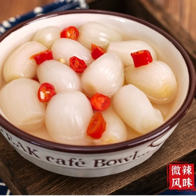 荞头酸甜藠头新鲜糖醋泡菜泡椒教头下饭菜蘸料开袋即食500g/袋