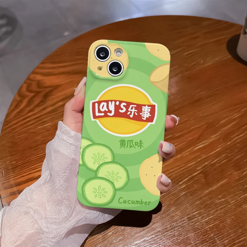 黄瓜味薯片菲林壳苹果/华为/OPPO/VIVO/小米全包硬壳防摔手机壳手