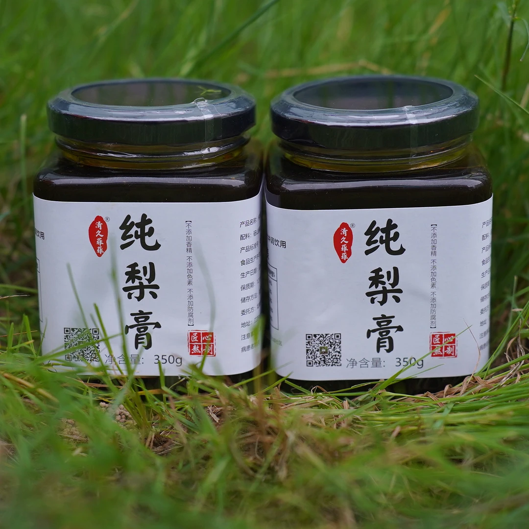 纯梨膏  配料表只有梨  每瓶350克