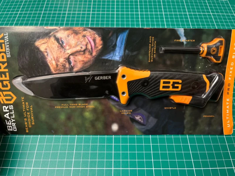 胳膊贝尔二代高碳钢原封柜子货荒野求生户外登山露营户外刀水果刀