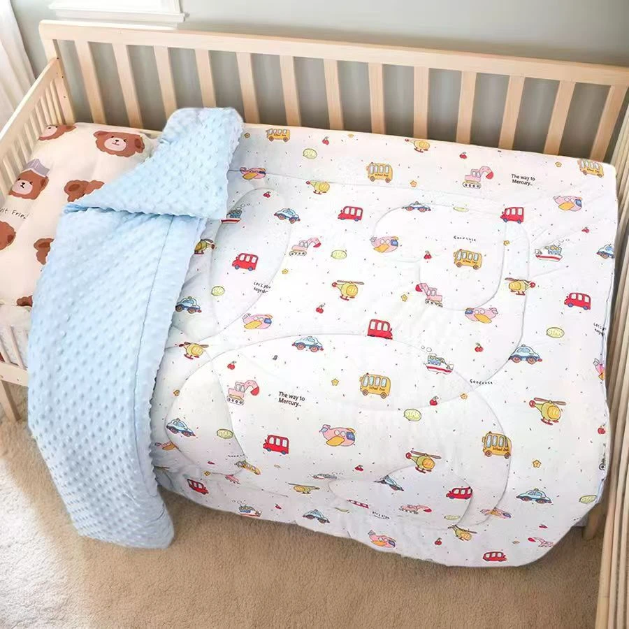 【1.2*1.5米】针织棉豆豆被牛奶棉加厚可爱机洗豆豆绒