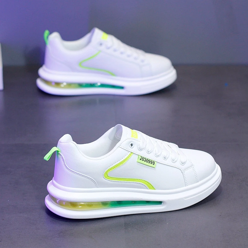 春秋款气垫增高小白鞋男ins韩版潮情侣款运动休闲鞋百搭学生板鞋