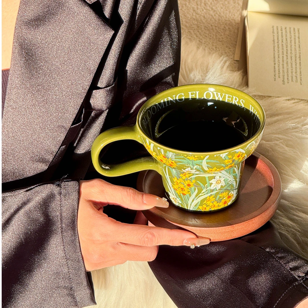 《华典》绿色洛神香妃宽口马克杯