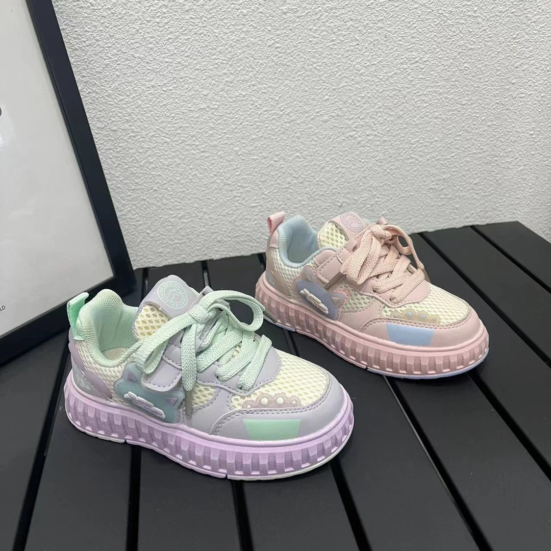 儿童春秋双网软底百搭防滑运动鞋8119码27-37