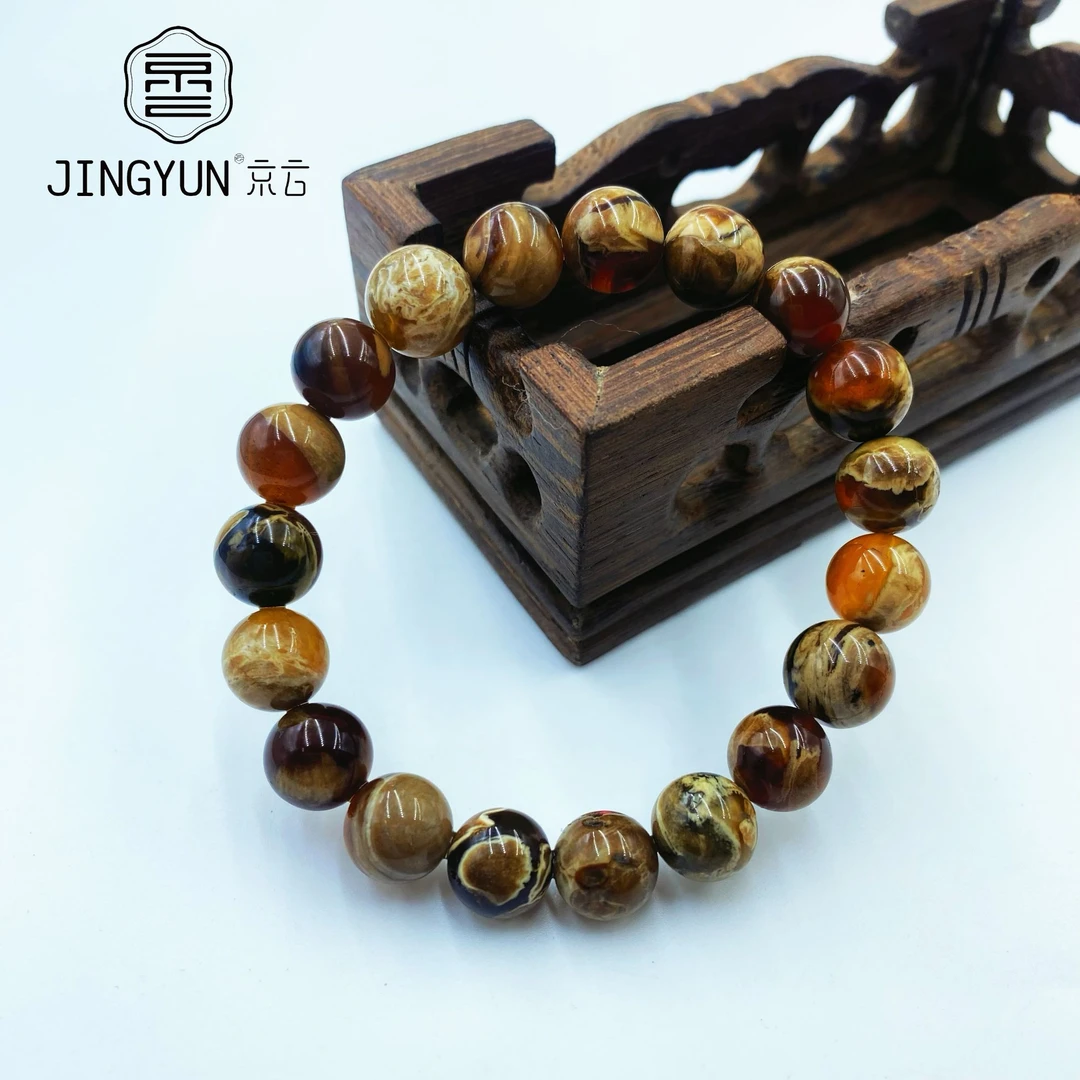 青花瓷溶洞妖花琥珀女款男士时尚百搭女士情侣极光单圈X