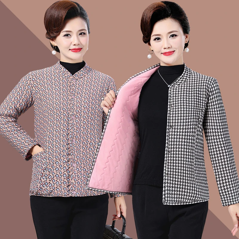 中老年棉袄女秋冬装加厚老人短款保暖外套妈妈装棉衣打底内胆棉袄