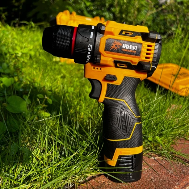 银钱豹手无刷小钢炮双速可敲击带挂钩手枪钻多功能充电动螺丝刀