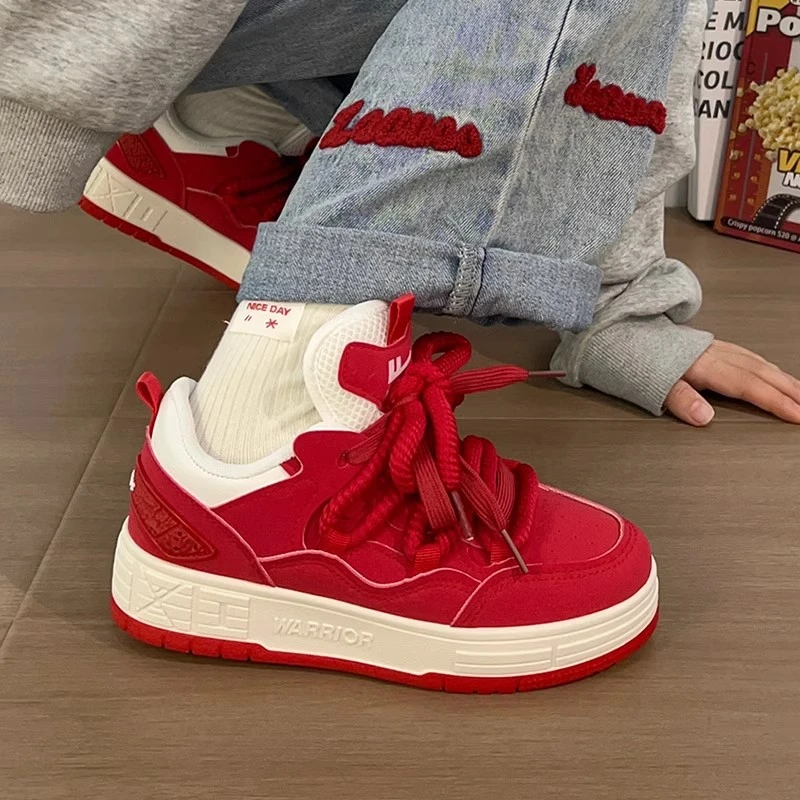 回力2025秋秋款板鞋女厚底白鞋学生女鞋高级感百搭情侣休闲鞋子