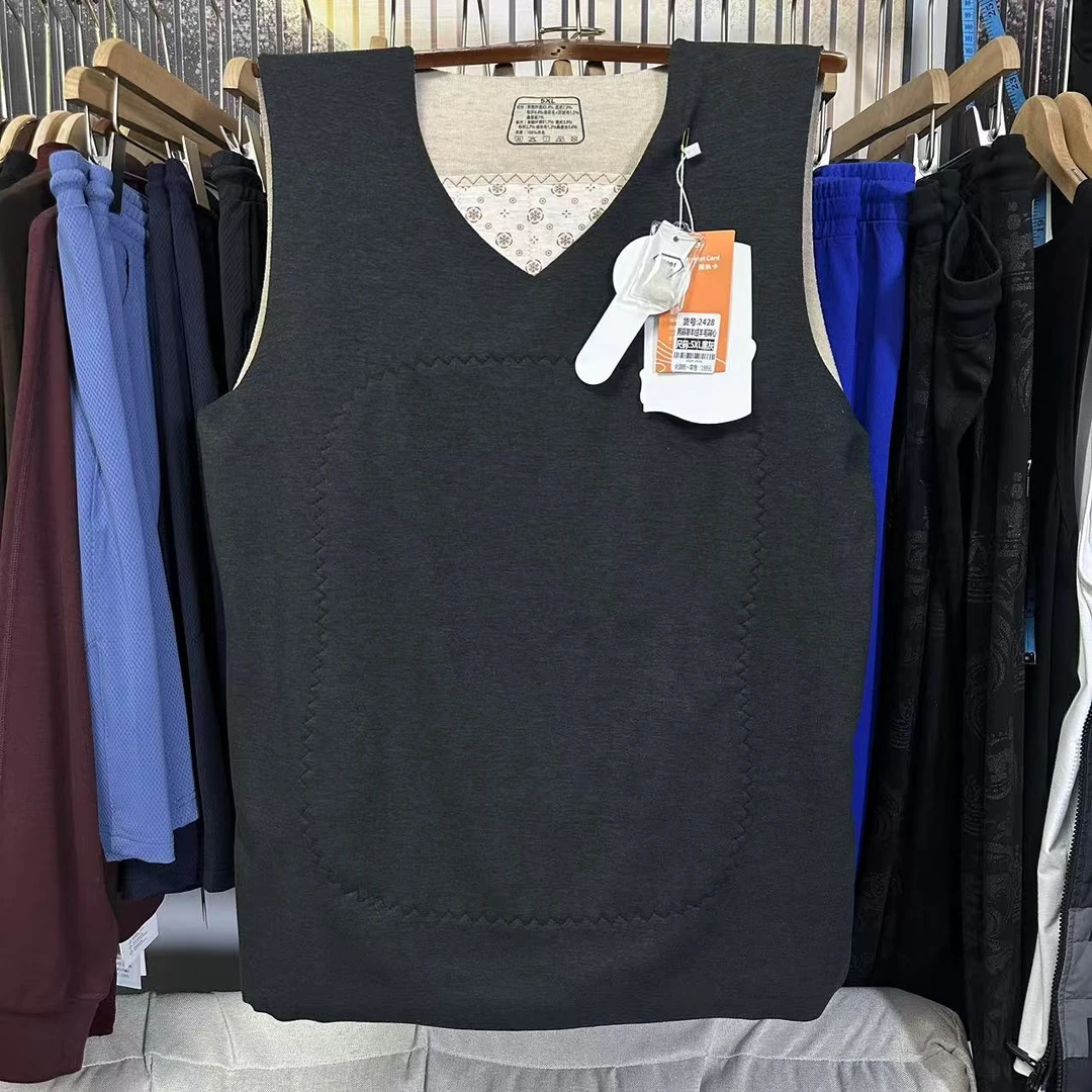 2428# 保暖羊毛絮片背心