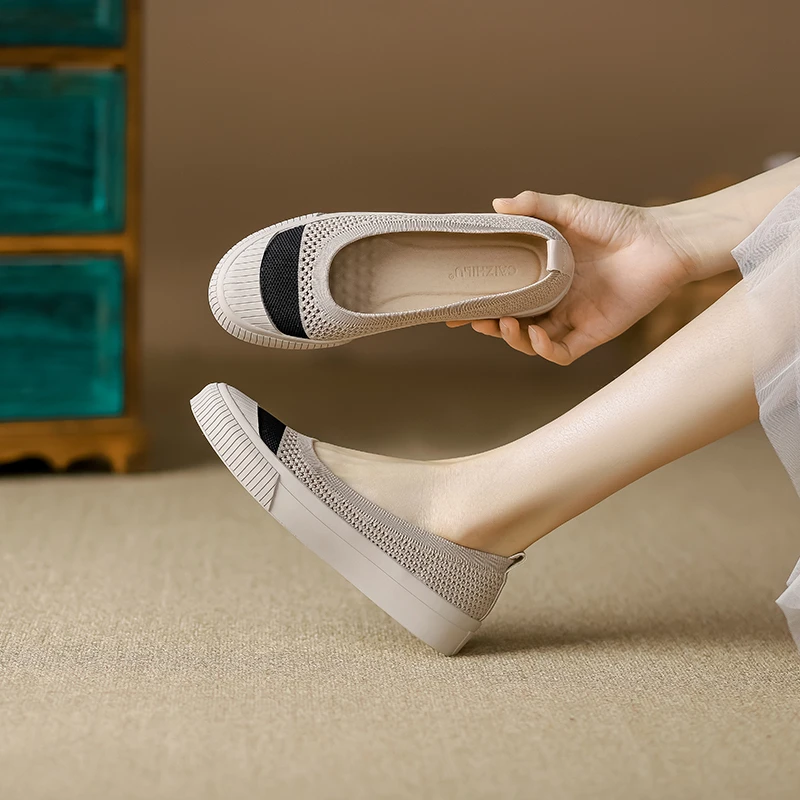 FANSHENG日系渔夫鞋新款小香风百搭软底圆头单鞋夏季平底浅口女鞋