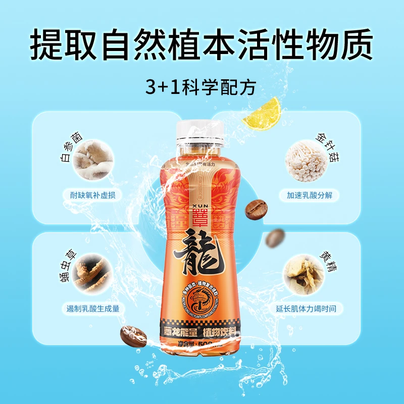 蕈龙 蕈龙能量 植物饮料 多元口味 活力加持