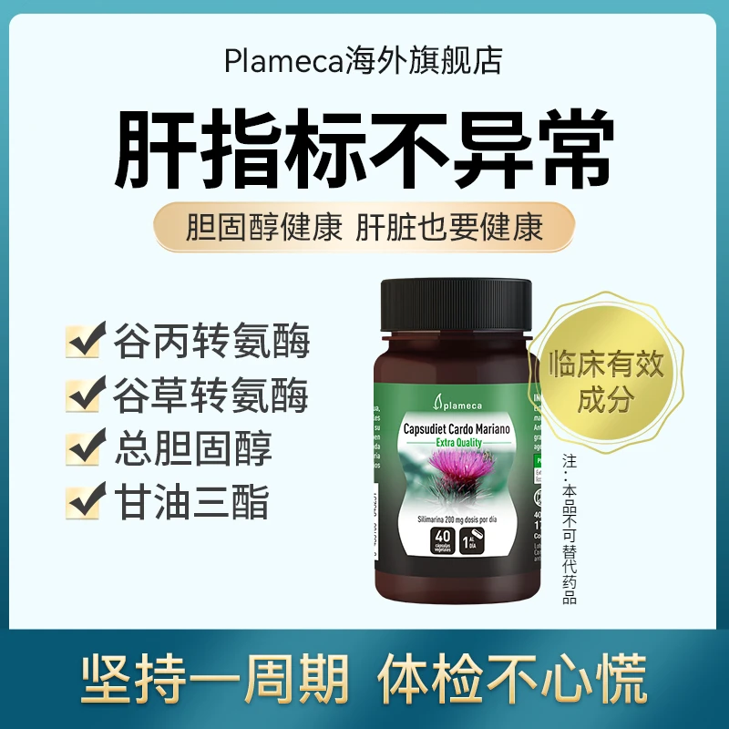 进口奶蓟草醒肝片胶囊水飞蓟素肝脏净化片营养保健水飞蓟素护肝
