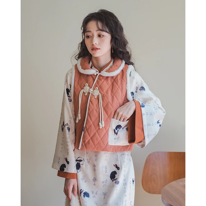 南风谷【皎兔儿】端庄典雅气质日常改良旗袍新中式连衣裙马甲套装