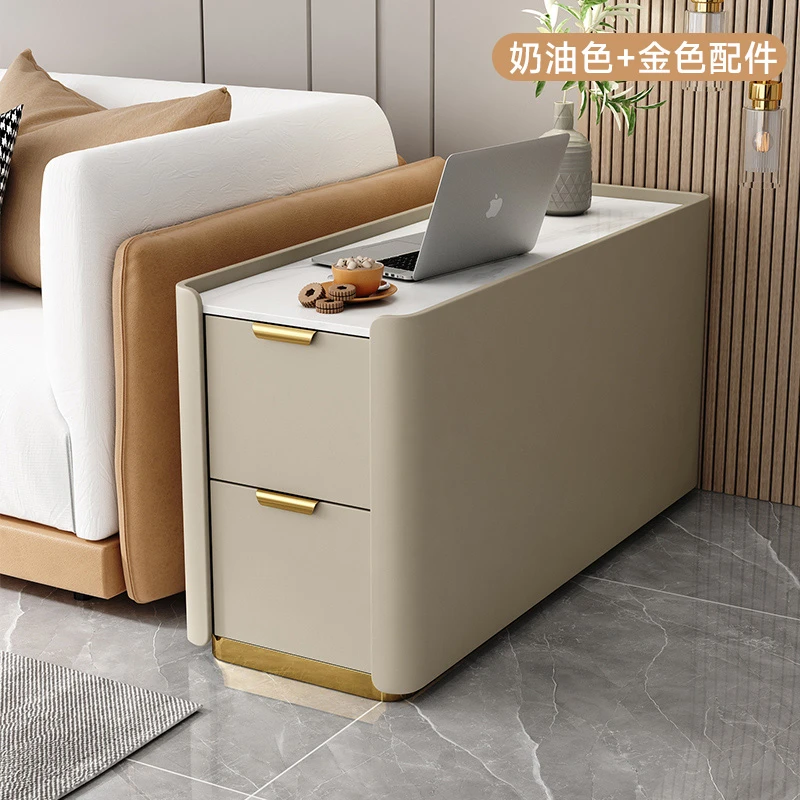 实木小型茶几现代移动客厅边柜长方形网红客厅小边几简约家用