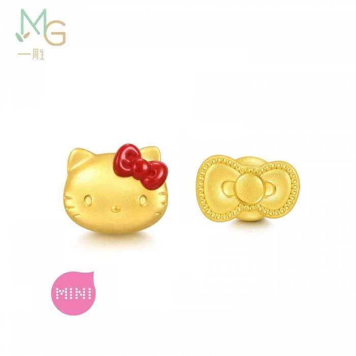 周生生HelloKitty【柏林少女】周年款KITTY蝴蝶结可爱串珠情人送礼