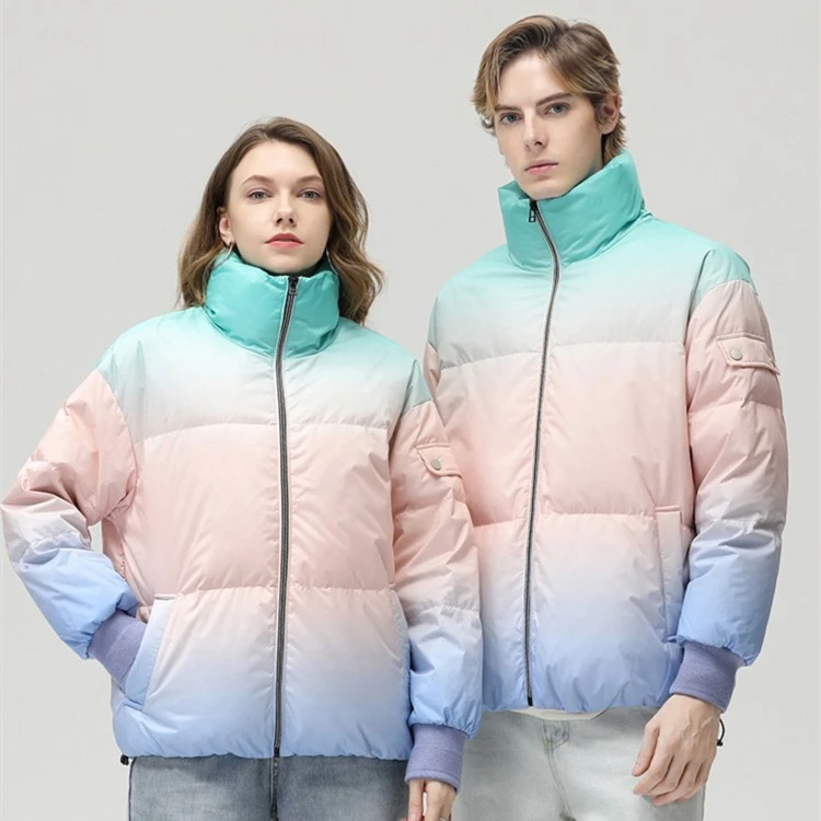【奋斗者专属】雪中飞情侣潮流渐变色扎染休闲羽绒服时尚X10148230F