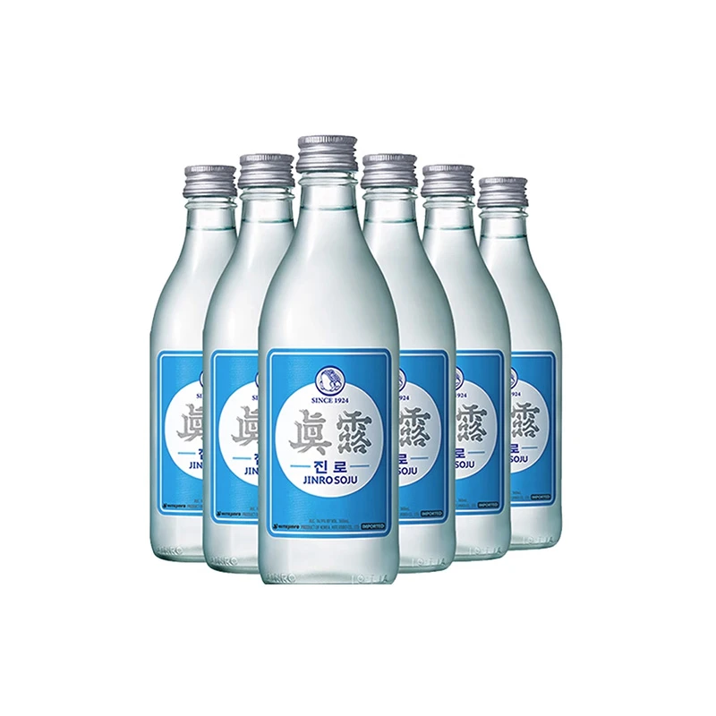 真露经典烧酒韩国进口360ml*6瓶装16度 真露经典口味烧酒女生