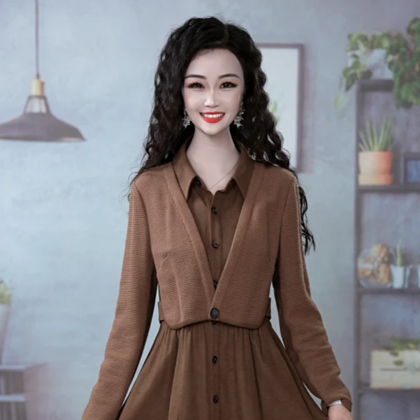 秋季新款精致时尚流行开衫连衣裙