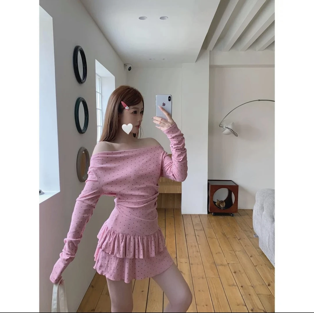 14-999/波点蛋糕半身裙