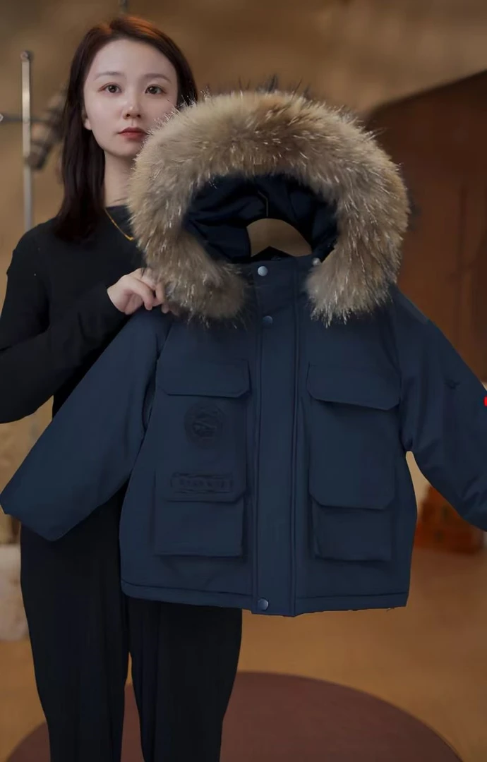 【真毛领】儿童冬季棉服夹棉加厚新款防水派克服洋气时尚可拆卸毛领
