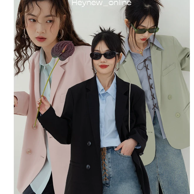 【年中！大清！】法式休闲西装外套女春秋新款设计黑色西服百搭-1D109