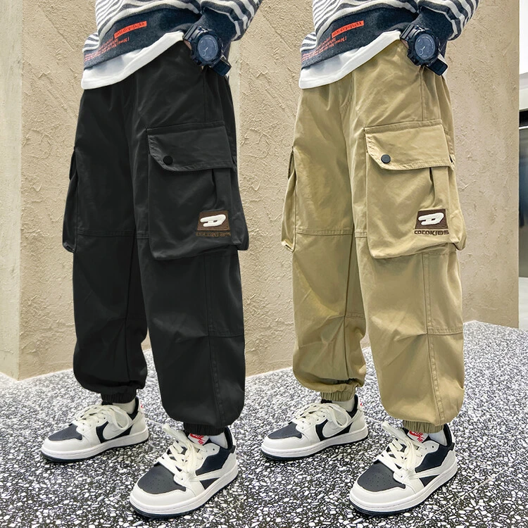 男童裤子春秋款6-12岁10童装中大童秋装男孩工装裤儿童休闲长裤潮