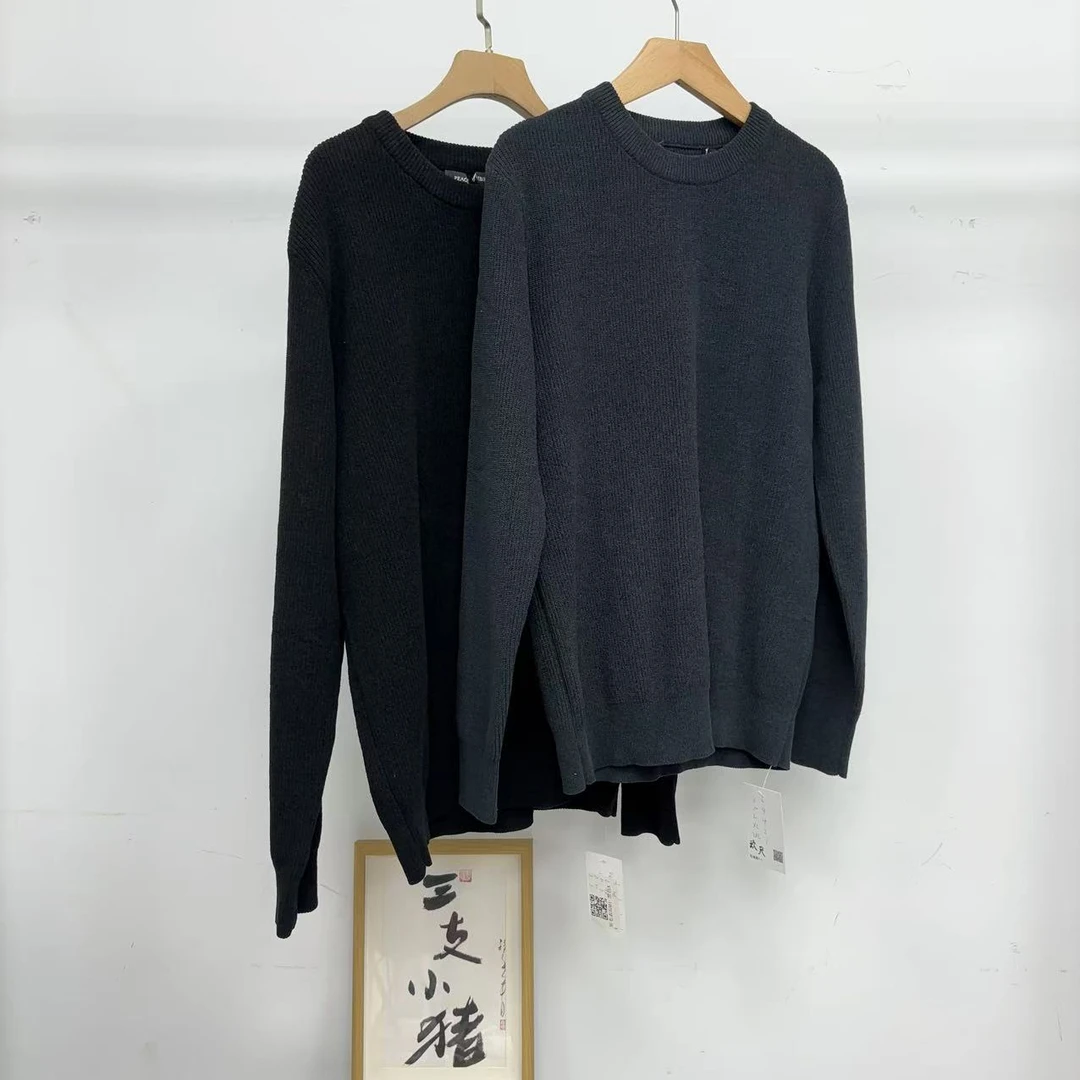 7073男毛衣两色可选针织纯色男款冬季新款毛衣百搭