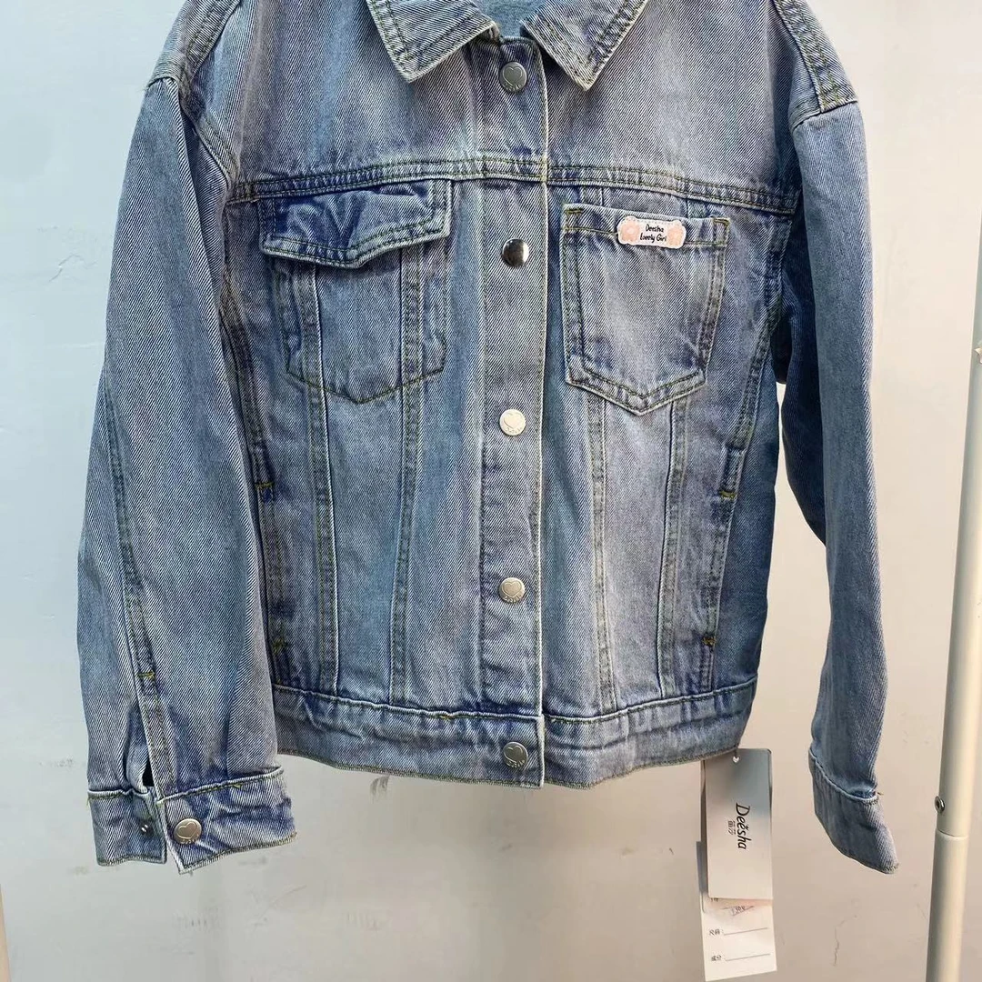 4936-童牛仔外套浅蓝色外套童外套休闲时尚