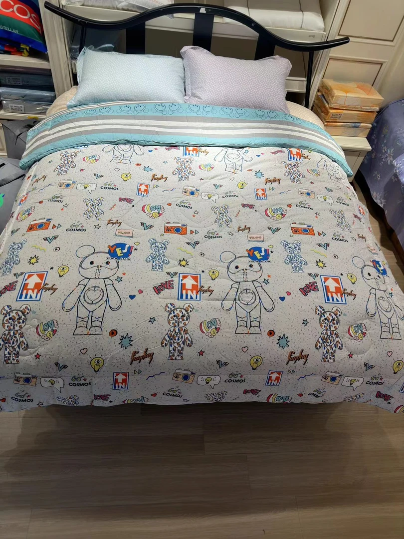 6554【立高款】一片式星际熊卡通动漫双面厚款冬款被子