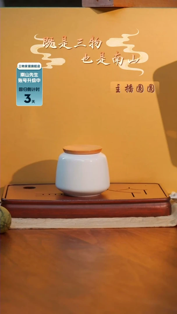 【闪购商品】瓷素缕茶叶罐【影青】