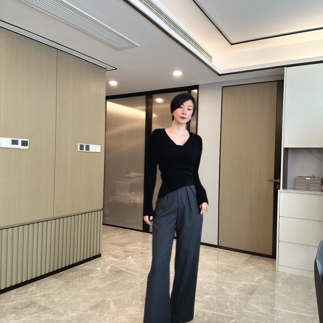 精纺羊毛通勤百搭裤C010