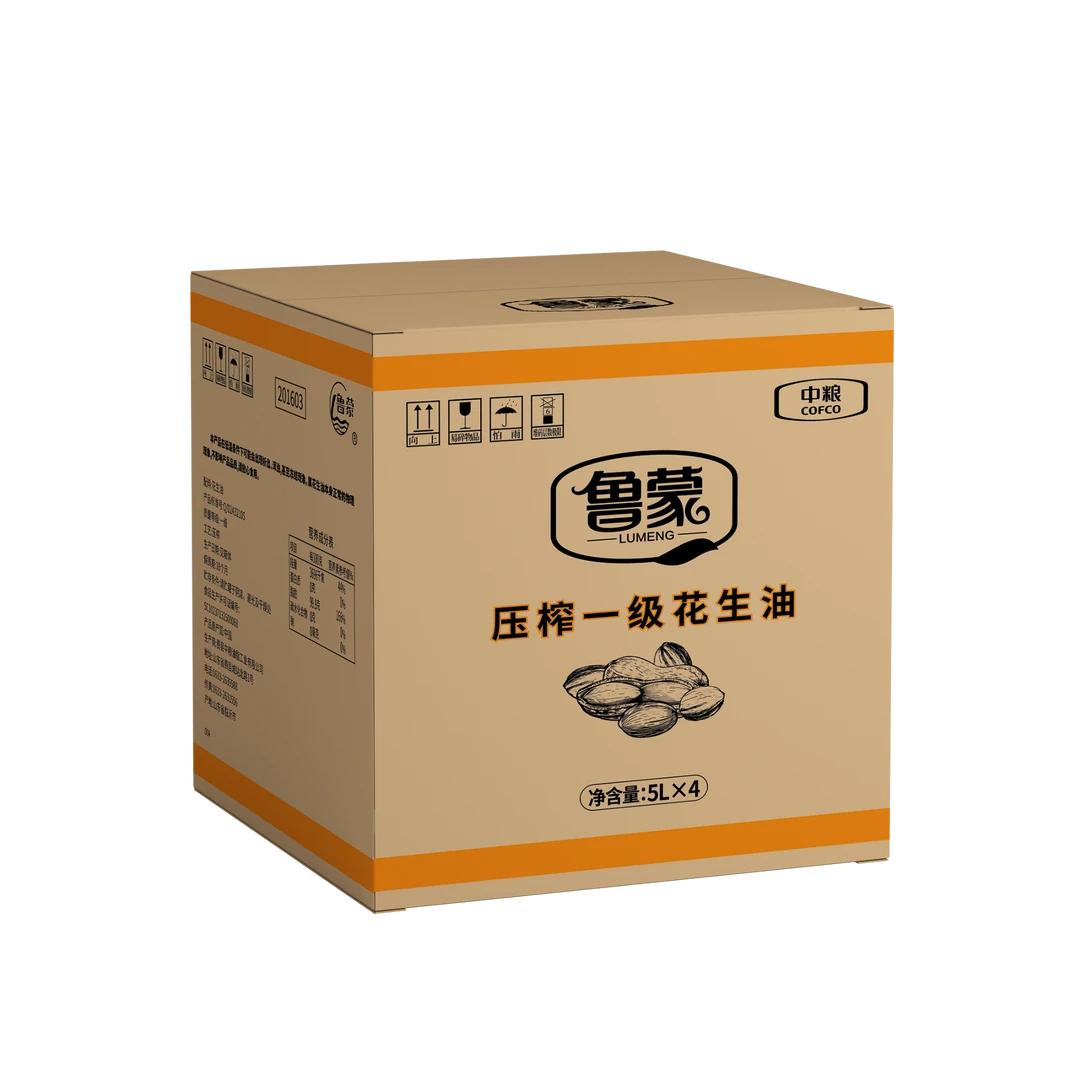 中粮鲁蒙压榨一级花生油5L*4（整箱）