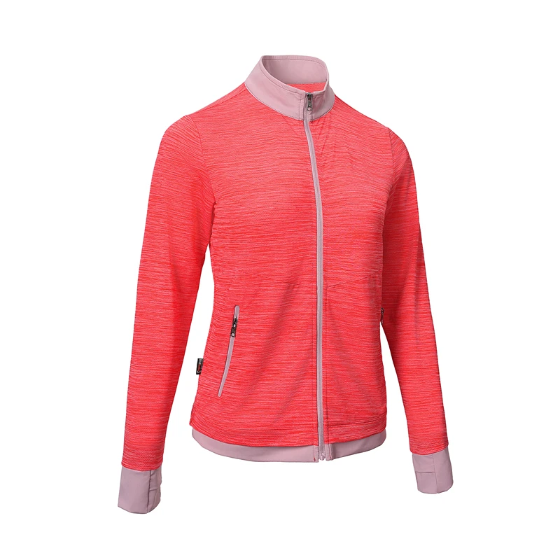 女士春夏出游骑行户外运动速干衣休闲立领针织时尚长袖快干衣女款