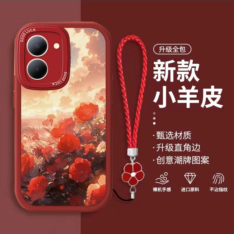 vivoy100i手机壳玫瑰花海Y100i网红女款V2279A软壳全包防摔新款潮