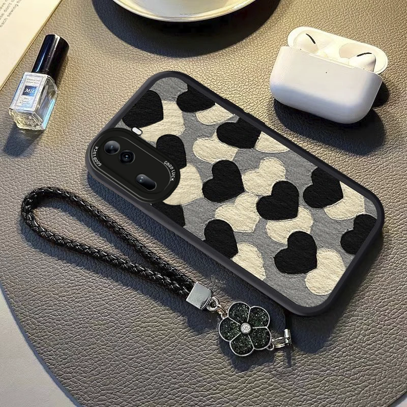 OPPOReno11手机壳油画爱心Reno11Pro网红女款PJH110软壳防摔全包
